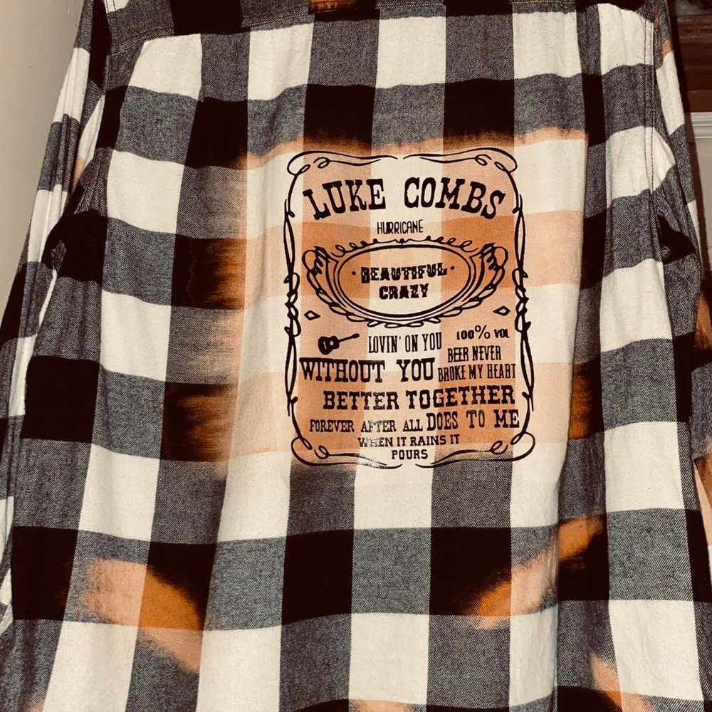 Luke Combs Custom Bleached Flannel